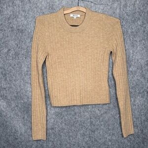 Madewell Readfield Pullover Sweater‎ in Heather Camel- Sz S